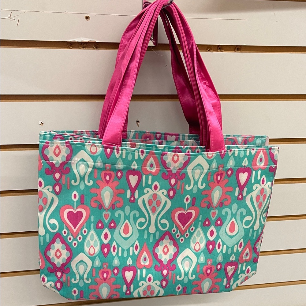 Stylish Pink and Teal Tote Bag